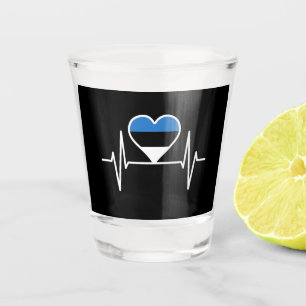 Estonia Heartbeat Estonia Flag Shot Glass