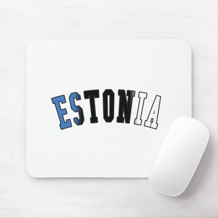 Estonia in National Flag Colors Mousepad