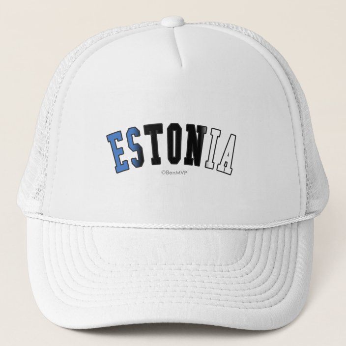 Estonia in National Flag Colors Trucker Hat
