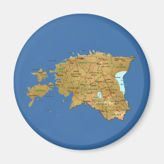 Estonia Map Magnet