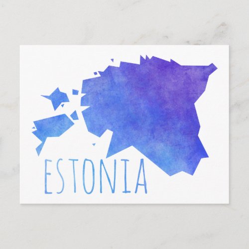 Estonia Map Postcard