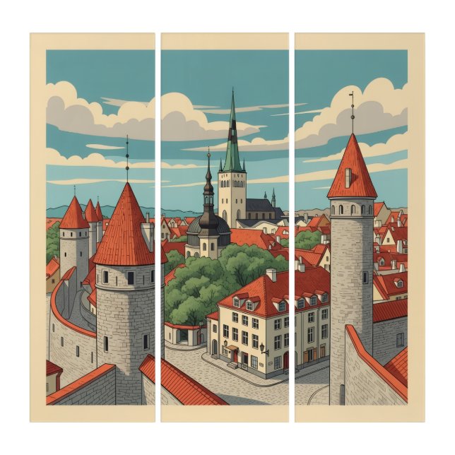Estonia Medieval Tallinn Triptych (Front)