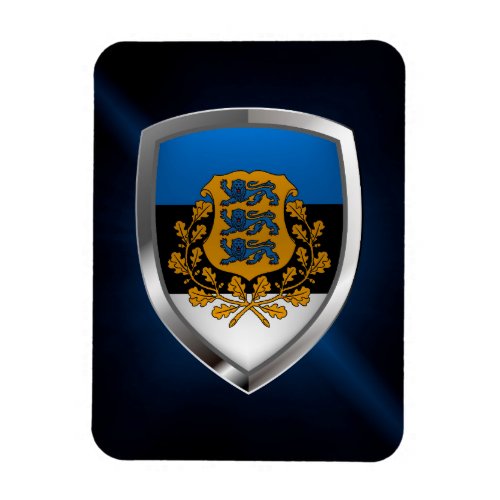 Estonia  Metallic Emblem Magnet