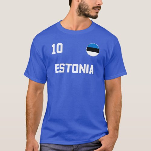 Estonia National Football Team Soccer Retro T_Shirt