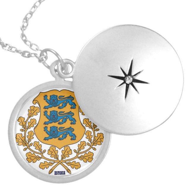 Estonia Necklace! Silver Plated Necklace (Front)