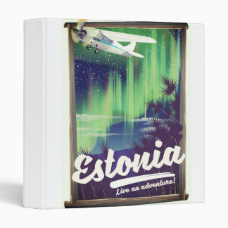 Estonia Northern lights adventure poster. Binder