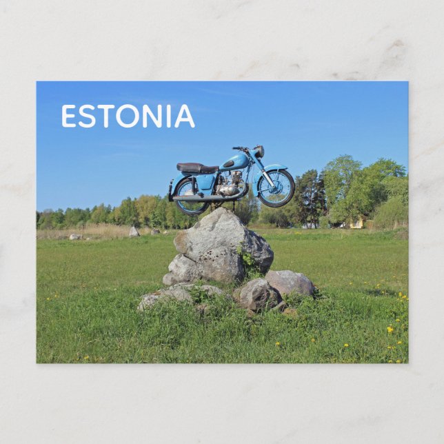 ESTONIA Old Motorcycle Postcard!  Postcard (Front)