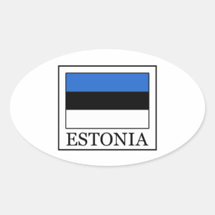 Estonia Oval Sticker