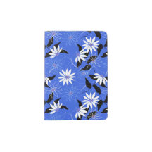Estonia passport holder. Blue floral color