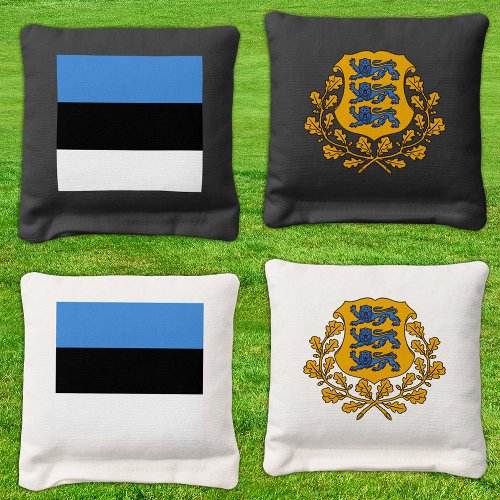 Estonia patriotic bags Estonian Flag Cornhole Bags