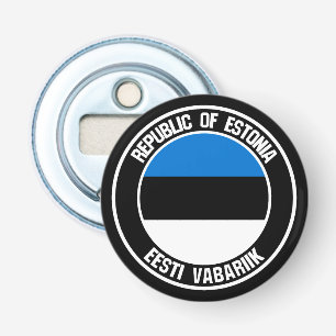 Estonia Round Emblem Bottle Opener