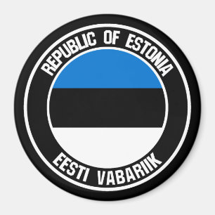 Estonia Round Emblem Magnet