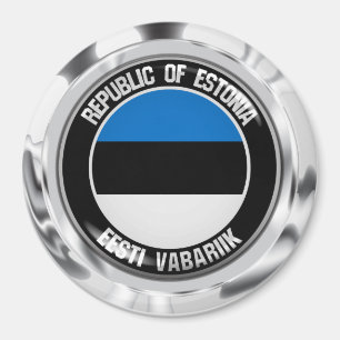 Estonia Round Emblem Magnet