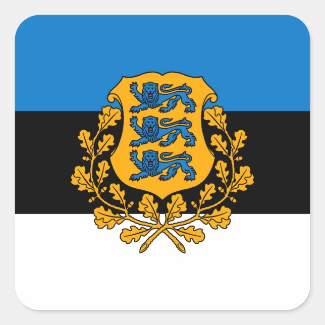 Estonia Square Sticker (Front)