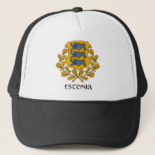ESTONIA - symbol/coat of arms/flag/colors/emblem Trucker Hat