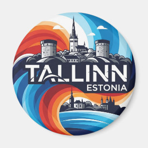 Estonia Tallinn Travel Magnet