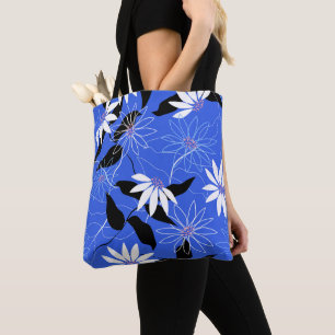 Estonia tote bag. Estonian colors floral print