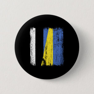 Estonia Ukraine Half Flag Estonian Ukrainian Herit Button