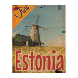 Estonia Vintage Travel Poster