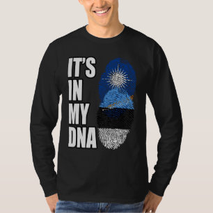 Estonian And Marshallese Mix DNA Heritage Flag T-Shirt