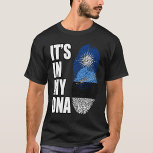Estonian And Marshallese Mix DNA Heritage Flag T-Shirt