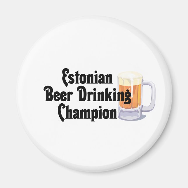 Estonian Beer Drinking Champion Magnet (Front)