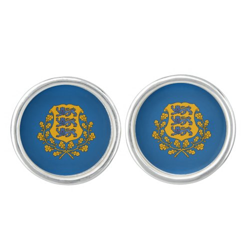 Estonian coat of arms cufflinks