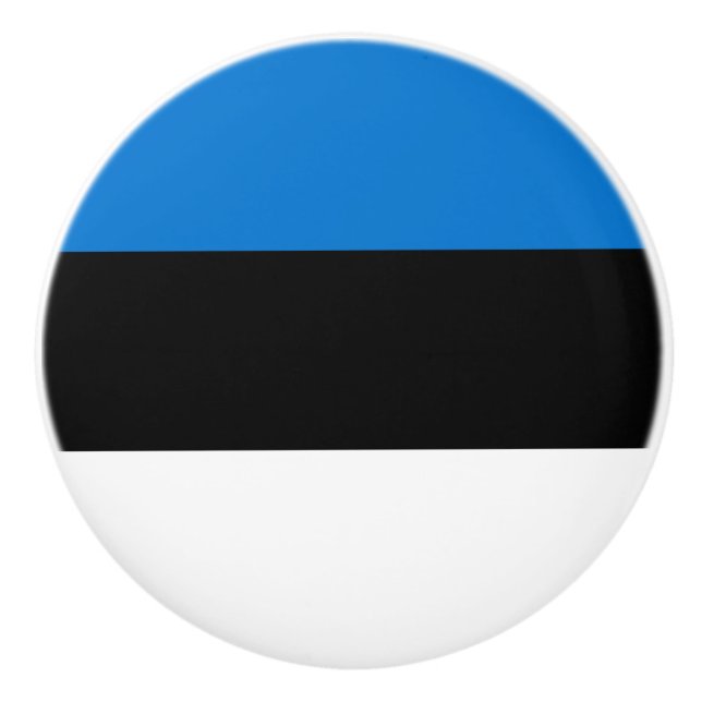 Estonian Flag Ceramic Knob (Front)