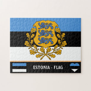 Estonian Flag & Estonia - country, holiday /sports Jigsaw Puzzle