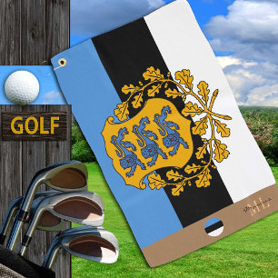 Estonian flag & Estonia monogrammed / golf towel