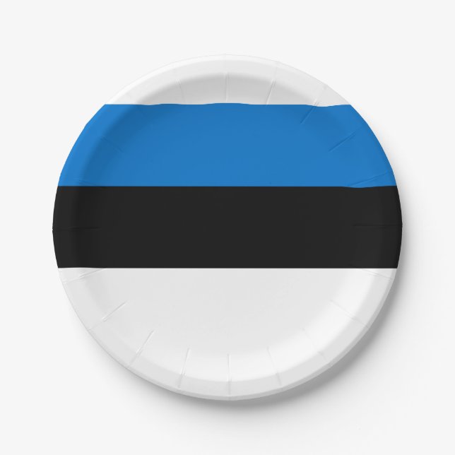 Estonian Flag Paper Plates (Front)