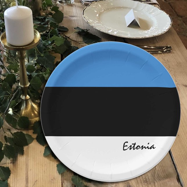 Estonian Flag plates, party, sports, Estonia Paper Plates (Creator Uploaded)