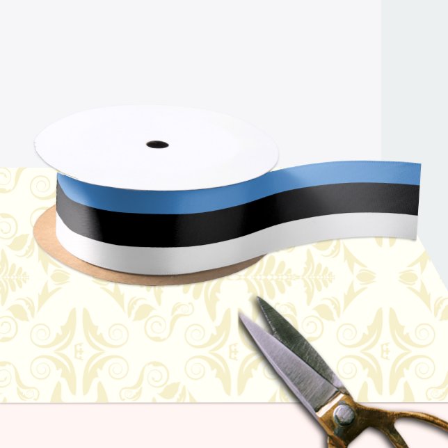 Estonian Flag ribbon, fashion /sports, Estonia Satin Ribbon (Creator Uploaded)