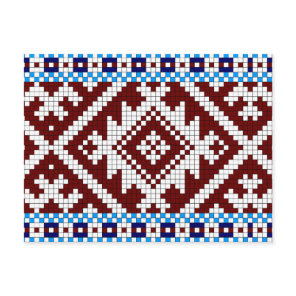 Estonian Pick-Up Woven Belt Pattern Postcard