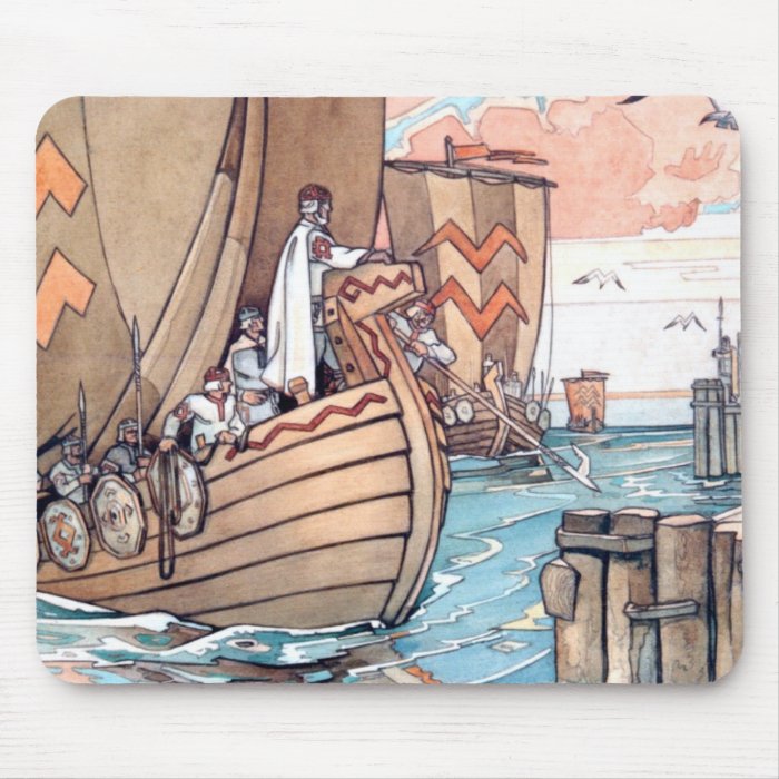 Estonian Viking Boat Mouse Pad