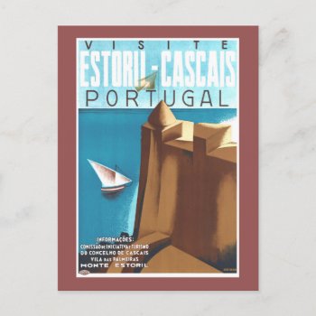 Estoril-cascais Portugal Vintage Travel Poster Postcard by PrimeVintage at Zazzle