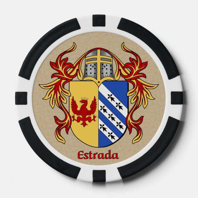 Estrada Heraldic Arms Poker Chips (Front)