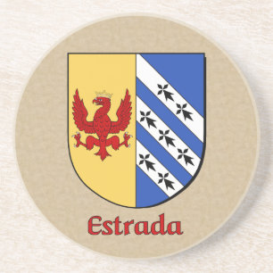 Estrada Heraldic Shield Sandstone Coaster