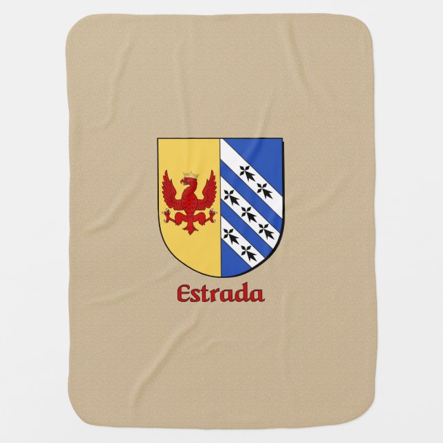 Estrada Heraldic Shield Stroller Blanket (Front)