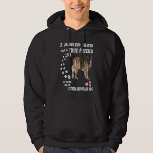 Estrela Mountain Dog Mom Dad Print Portuguese Shep Hoodie