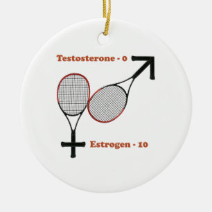 Estrogen Tennis Ceramic Ornament