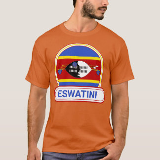Eswatini Country Badge Eswatini Flag T-Shirt