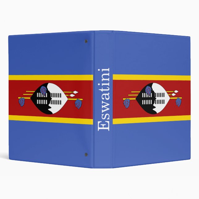 Eswatini Flag 3 Ring Binder (Background)
