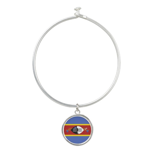 Eswatini Flag Bangle Bracelet (Front)