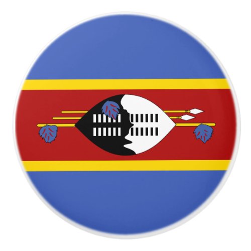 Eswatini Flag Ceramic Knob