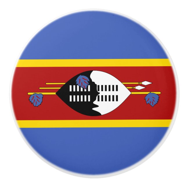 Eswatini Flag Ceramic Knob (Front)