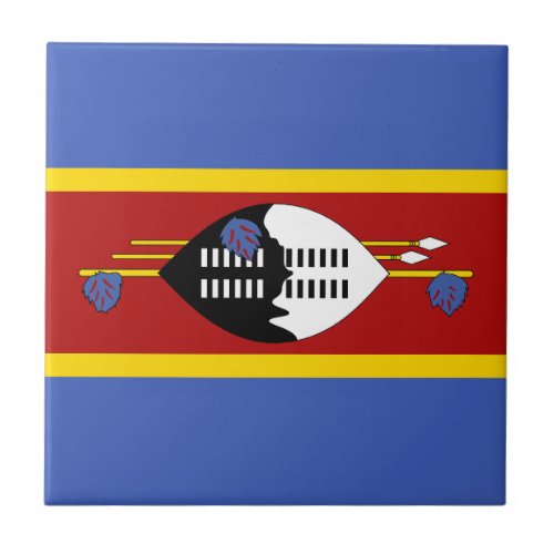 Eswatini Flag Ceramic Tile