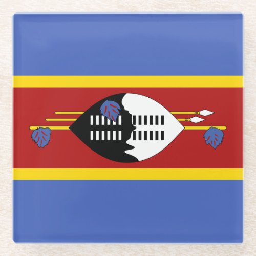 Eswatini Flag Glass Coaster