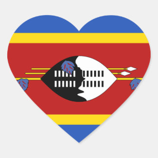 Eswatini Flag Heart Sticker