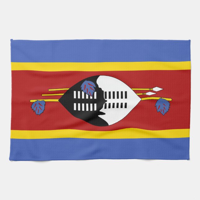 Eswatini Flag Kitchen Towel (Horizontal)